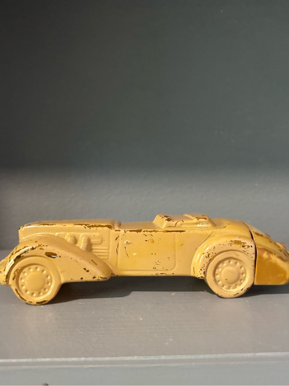 Avon Yellow Die-Cast Vintage Style Toy Car